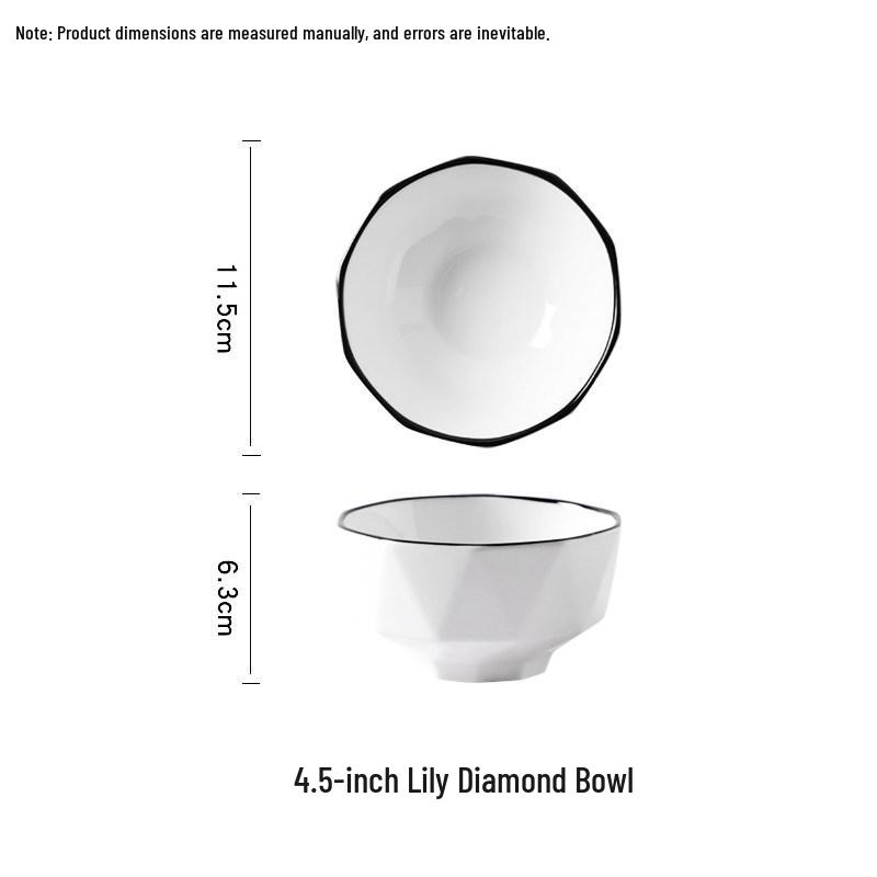 

Nordic Style 10-Piece Ceramic Bowl Set - Simple, Creative Bowls for Rice, Soup, Fruit, and More