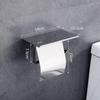 304 Stainless Steel Toilet Paper Holder with Phone Shelf and Cover