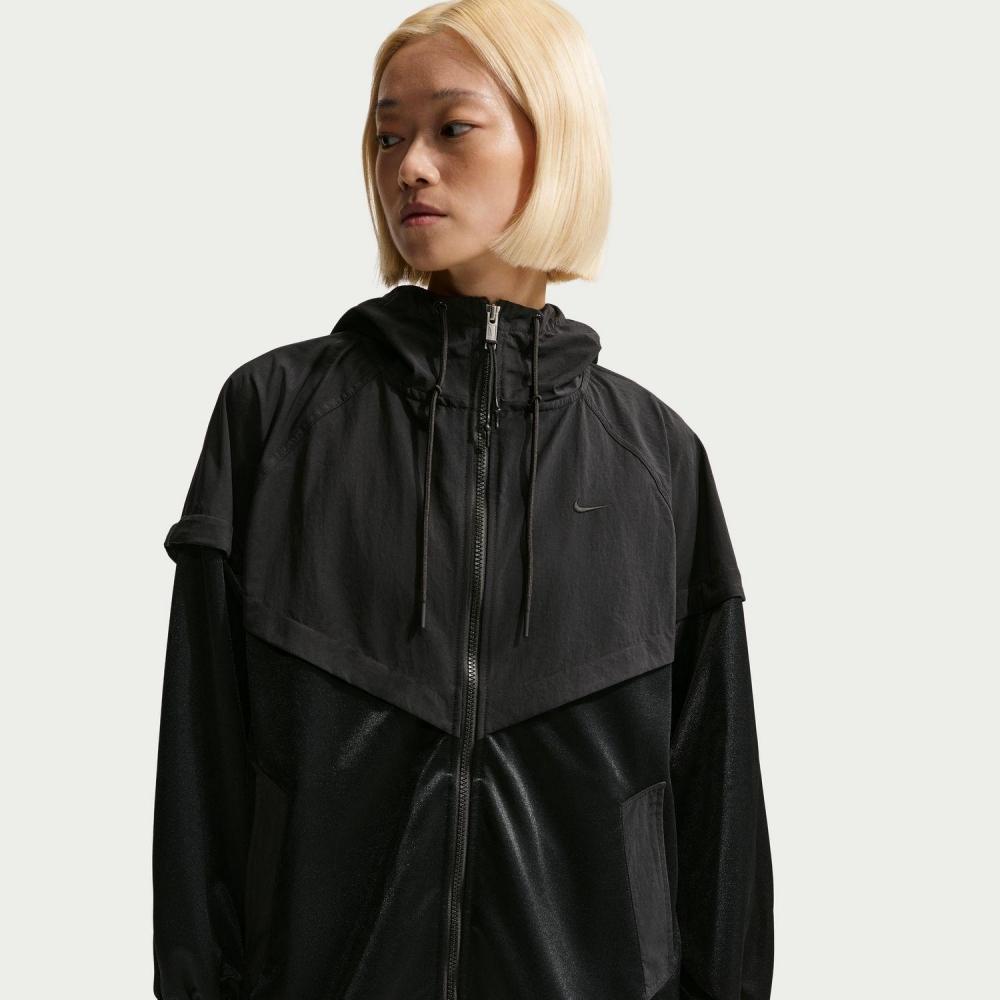 

Женская куртка Nike W Os с капюшоном, водонепроницаемая, модель If0271, цвет 010 Черный, Черный XS