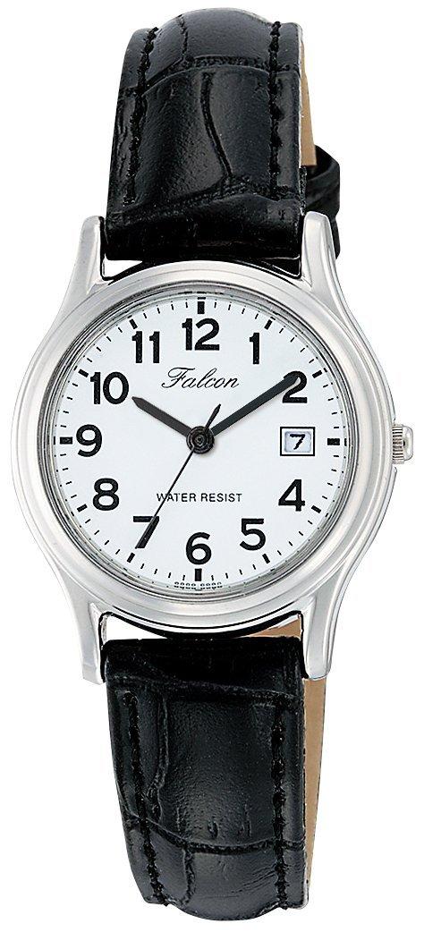 

Analog Waterproof Watch with Date Display and Leather Black [Citizen Q&Q] Strap, D015-304, Women s,