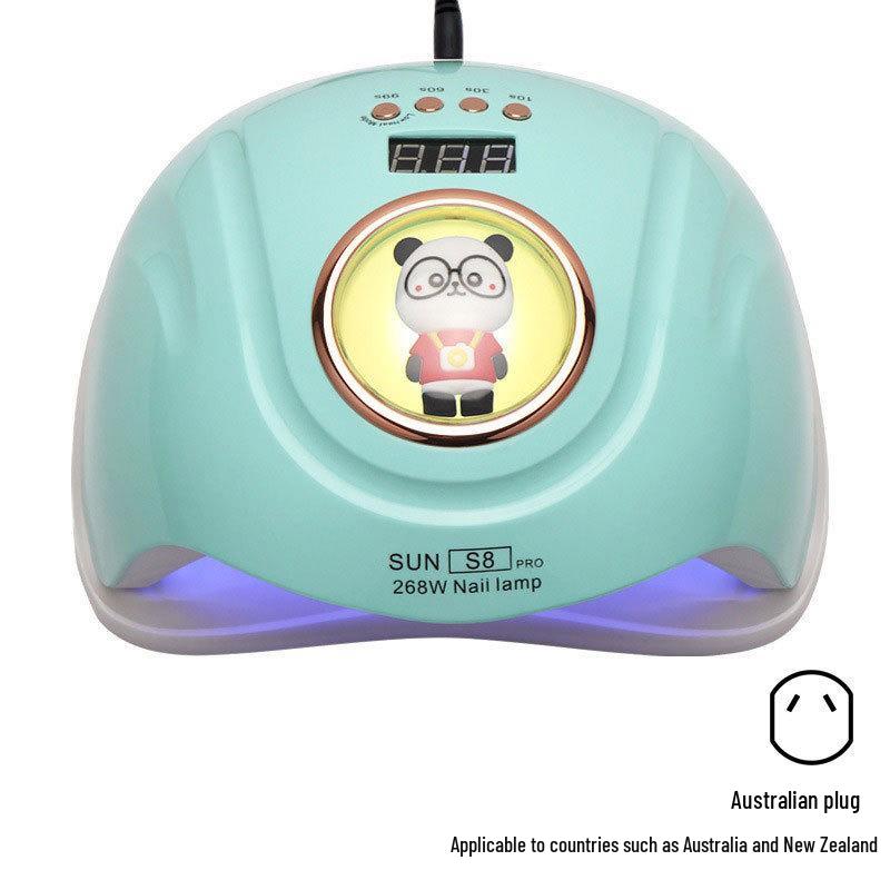 268W Dual-Hand UV/LED Nail Lamp for Fast Drying with Cartoon Design