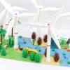Wind Turbine Small Particle Assembly Building Model Windmill Garden Scene Decoration Diy Building Block