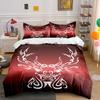 White Ornate Deer Motif. Bedding Sets Duvet Cover Sets Duvet Covers Pillowcases(1 * Duvet Cover 2 * Pillowcases Without Duvet Insert)
