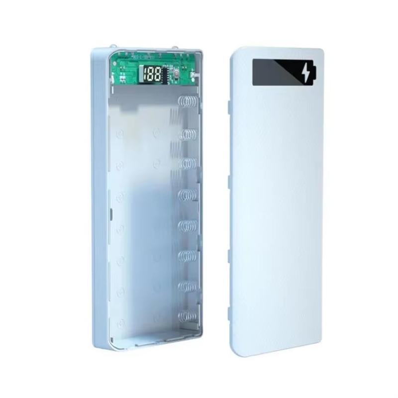 8-Slot DIY 18650 Battery Power Bank Case Digital Display 5V 21A Fast Charger Box for Travel Business Trip Use
