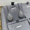 Hot Brand Vintage Earrings for Women Gift Luxury Jewelry Fashion Water Drop Designer Eardrop Pure 925 Sliver Party Stud Earrings