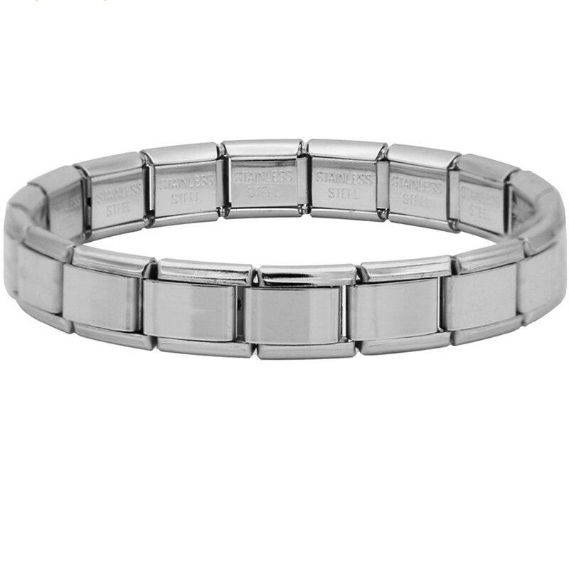 9 mm Wide Stainless Steel Bracelets Simple Trendy Style Daily Wear Silver-Color Charm Bracelet For Women On Party Unisex Style