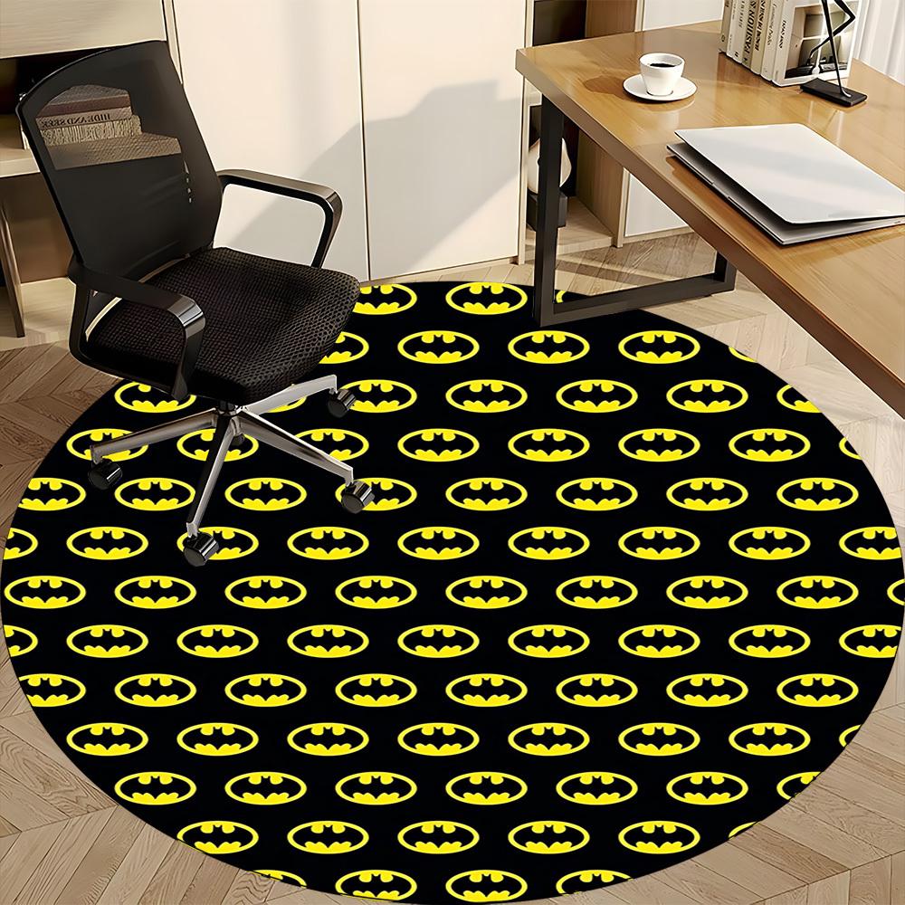 1pc Batman Office Round Area Rug, Under Office Chairs Bedroom Living Room Home Decor, Room Deco, Available in Various Sizes101