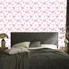 Elephants Wallpaper White, Powder Pink and Light Gray 50x1000