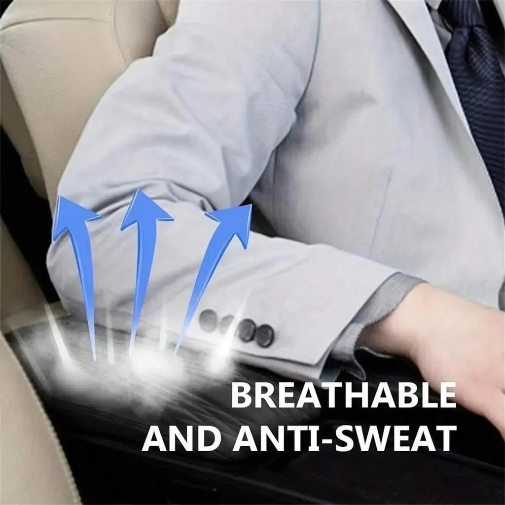 Car Armrest Mat Center Console Arm Rest Protection Cushion Auto Armrests Storage Box Cover Pad Wave Embroider PU Leather