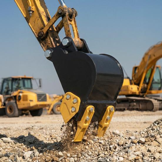 Narrow Backhoe Bucket 7.87-Inch for 0.8-1.8 Ton Mini Excavator, Manganese Steel Trenching Digging Small Excavator Attachment with Teeth, Easy