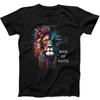 Człowiek Wiary Lew Chrześcijanin Jezus Boże Narodzenie Śmieszny Prezent Czarny T-shirt 234