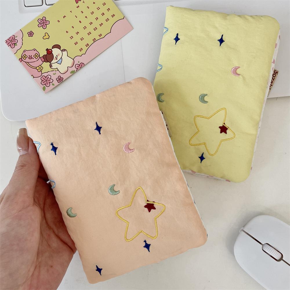 Women Men Embroidered Star Passport Covers Holder Multi-Function ID Bank Card Wallet Case Travel Accessories