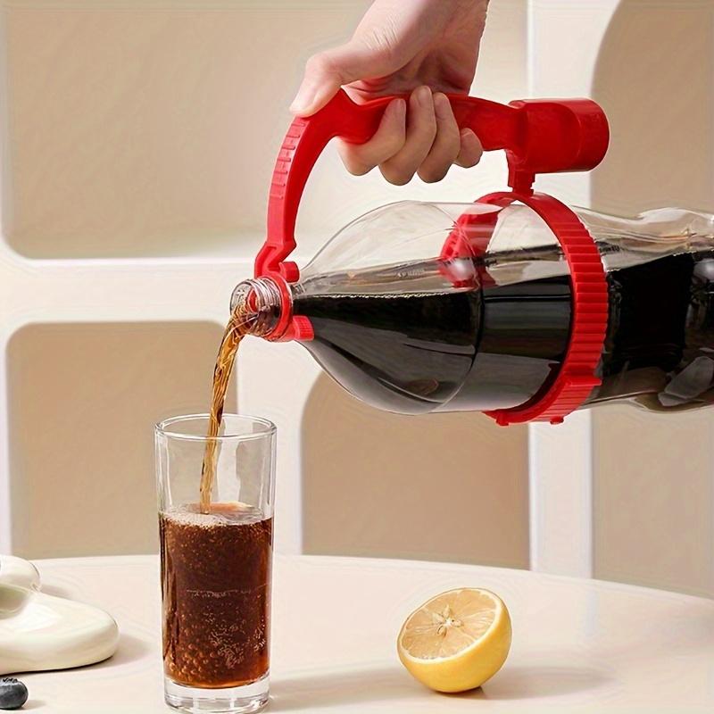 2pcs Adjustable Drink Pouring Cup Handle with Built In Bottle Opener , Ergonomic Grip, Prevents Spills, Fits Standard Beverage Bottles