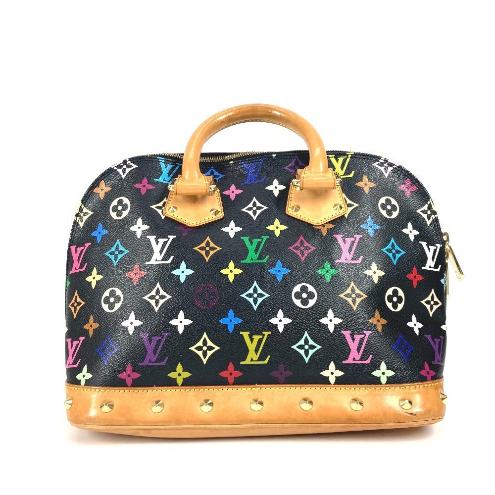 Louis Vuitton M40444 MonogramMulticolore Alma PM Tote Bag Hand Bag Noir Black