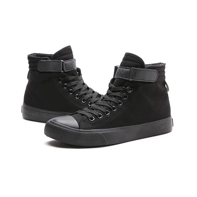 2025 Spring Autumn Cloth Shoes Mens Fashion Sneakers Cool Young Man Street Style Casual Shoes Classic Black White Sneakers AA307