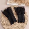 2Pairs Elegant Arm Sleeves With Lace Flower Elastic Wrist Cuffs Extension Faux Sleeves For Office Women Dress Enhancer