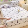 100% Cotton Bed Sheets Flower Printed Fitted Bed Sheet On Elastic Single/Queen/King Pure Cotton Bedsheets Sabanas Matrimoniales