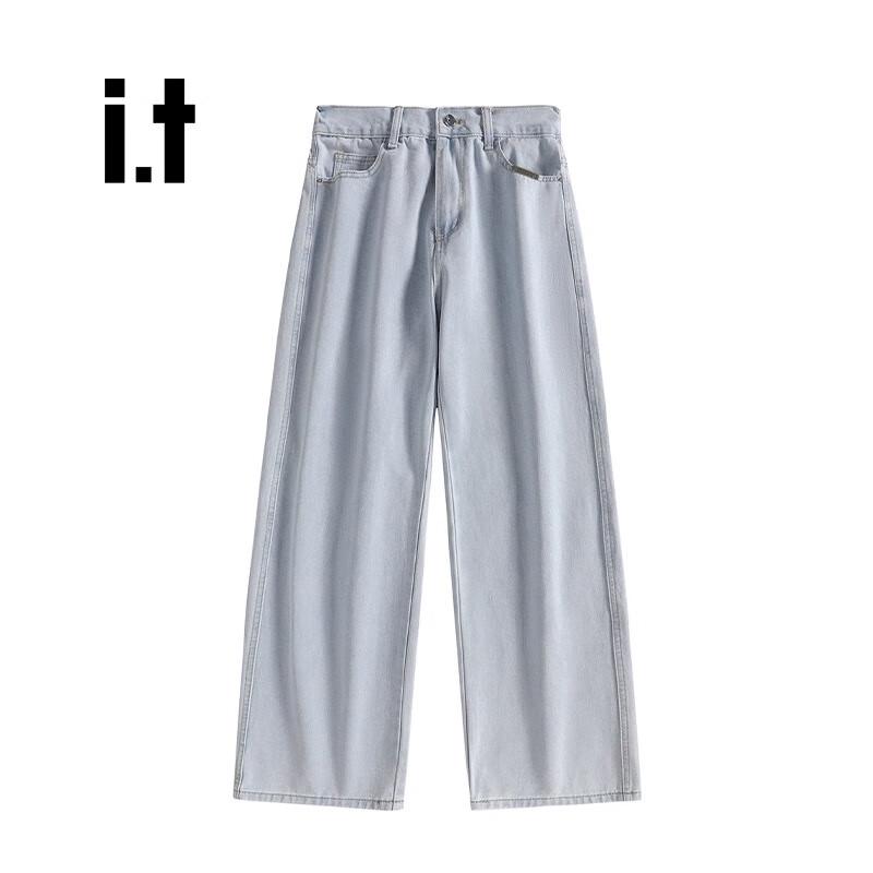 

Джинсы унисекс IZZUE свободного кроя, вареные, с прямыми штанинами L