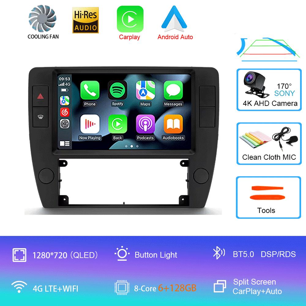 For Volkswagen Passat B5 2000 2001 2002 - 2005 Car Radio Android 14 Carplay Navigation GPS Multimedia Player WiFi+4G Stereo BT