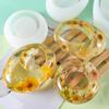 Crystal Epoxy Resin Mold Round Oval Candle Holder Pot Table Silicone Mold Clay Mold Diy Silicone Mold