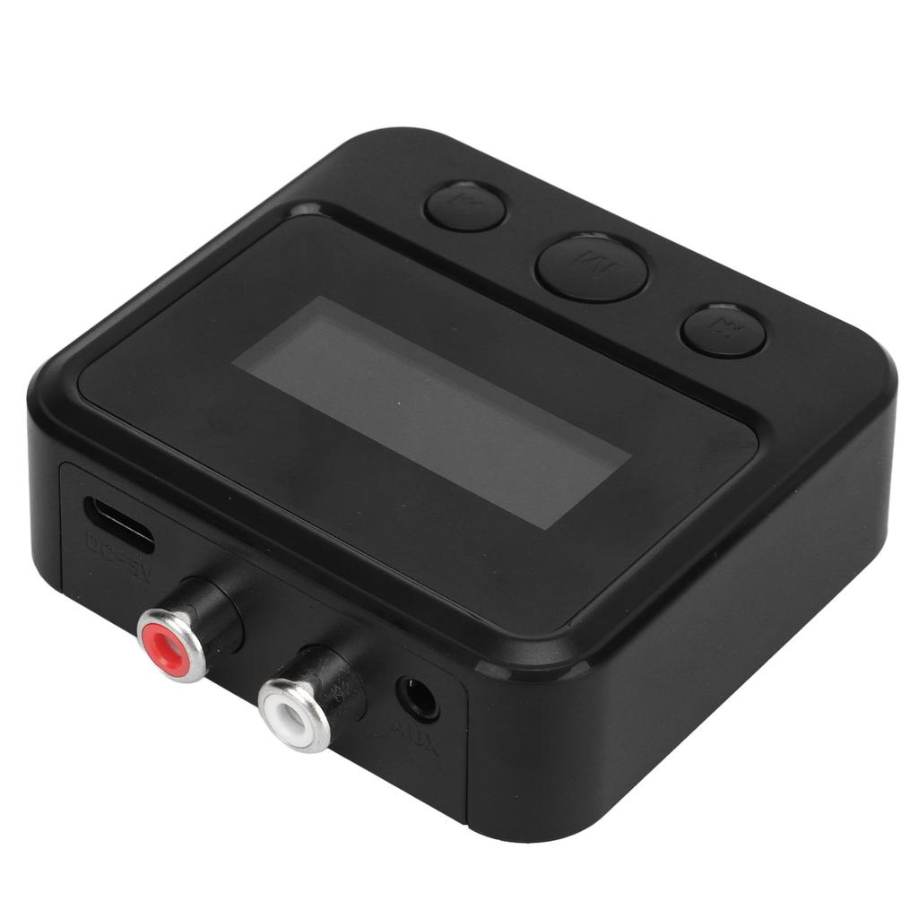 Bluetooth5.0 Receiver Transmitter 3.5MM Clear Screen Wireless Stereo Adapter for Headphones Speakers