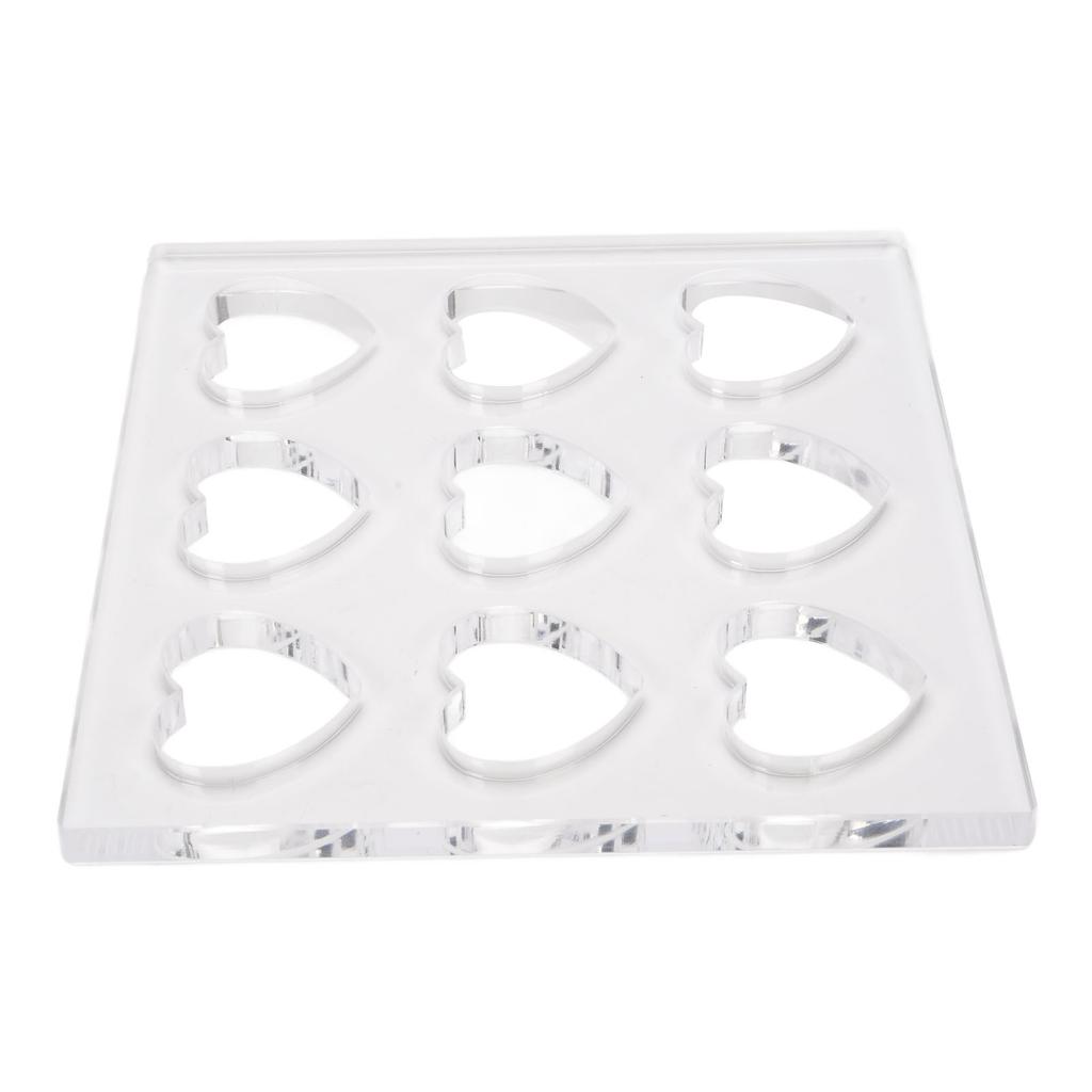 Herzförmiger DIY Acryl Gebäckformer Dessert Bäckerei Modellwerkzeug zum Backen zu Hause Party Essen Zubereiten