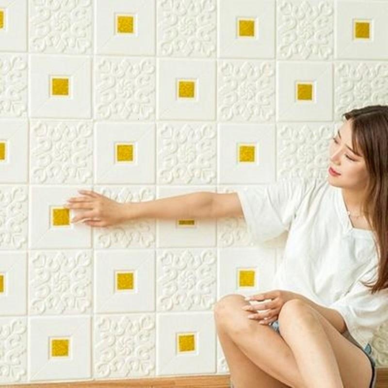 3D brick pattern decoration waterproof moisture-proof and mildew proof wall panel wallpaper DIY bedroom kitchen background wall