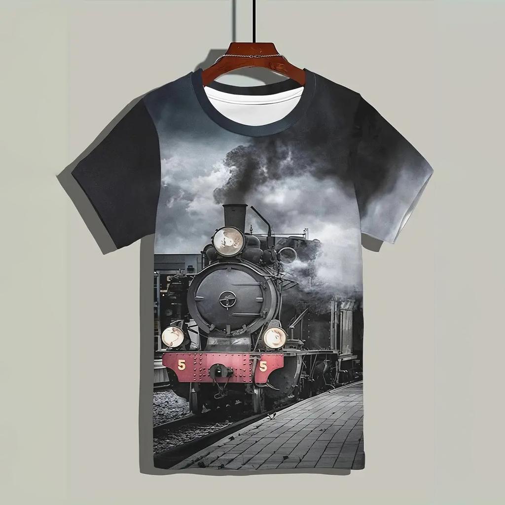 Christmas Men's T Shirt Pattern Print Casual Short Sleeve Tee O Neck Pullover Fashion Male T-Shirts Oversized Clothing Sportwear
