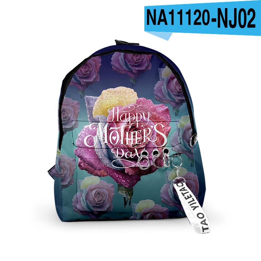 Sacs à dos Nouveauté Classique Fête des Mères Garçons/Filles Élève Sacs d'École Porte-clés Impression 3D Oxford Imperméable Sacs à Dos Mignons Petits