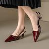 Móda Sexy Ženy Vysoké Podpatky Sandály Špičatá Špička Letní Boty 2025 Slingback Pantofle Nové Společenské Šaty Dámské Lodičky Sandalias De Mujer
