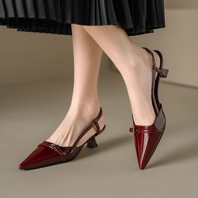 Móda Sexy Ženy Vysoké Podpatky Sandály Špičatá Špička Letní Boty 2025 Slingback Pantofle Nové Společenské Šaty Dámské Lodičky Sandalias De Mujer