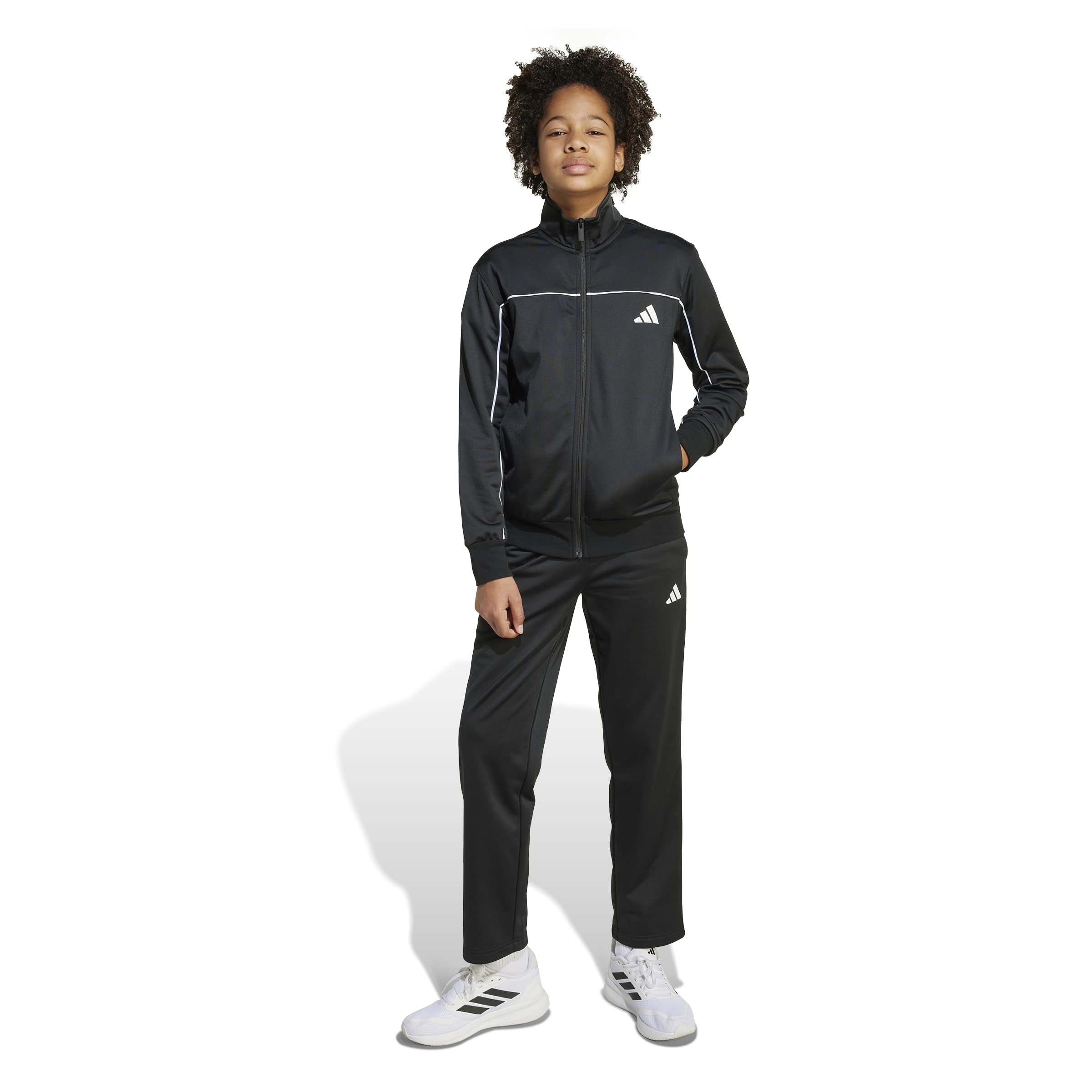 Adidas Essentials Tracksuit Size 160 Kids  Set, Unisex, KKN83, Top Black/White, Bottom Black/White (JL7479),