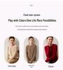 Autumn/Winter 2025 Women's Cashmere Round Neck Sweater with Buttons, Vertical Rib Knit, Gentle Style, Loose Fit.