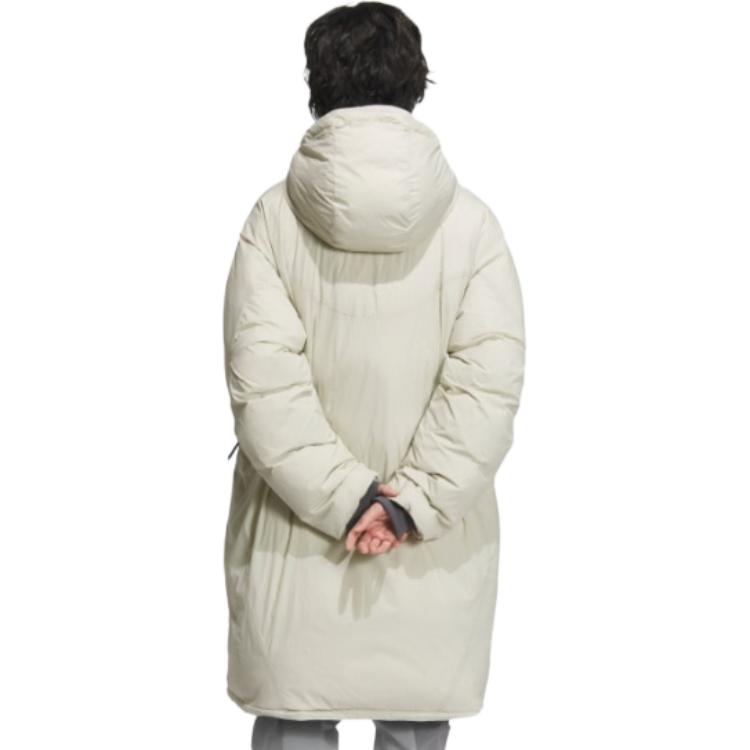adidas FW24 FUSTL P DJK LON Solid Water-Resistant Long Warm Sports Casual Hooded Down Jacket Men Jacket Light-Sesame Earth-Grey JM6178