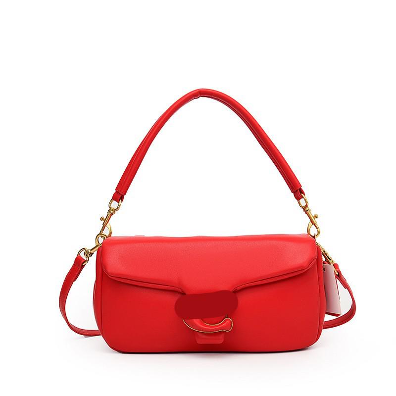 

2025 Candy Color Cloud Bag: Trendy Women s One-Shoulder or Crossbody Handbag красный