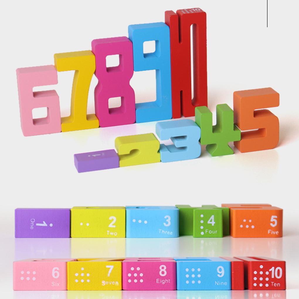 Kids Mathematical Learning Game Wooden Blocks Toy For Early Education Number Blocks Toys For Kids