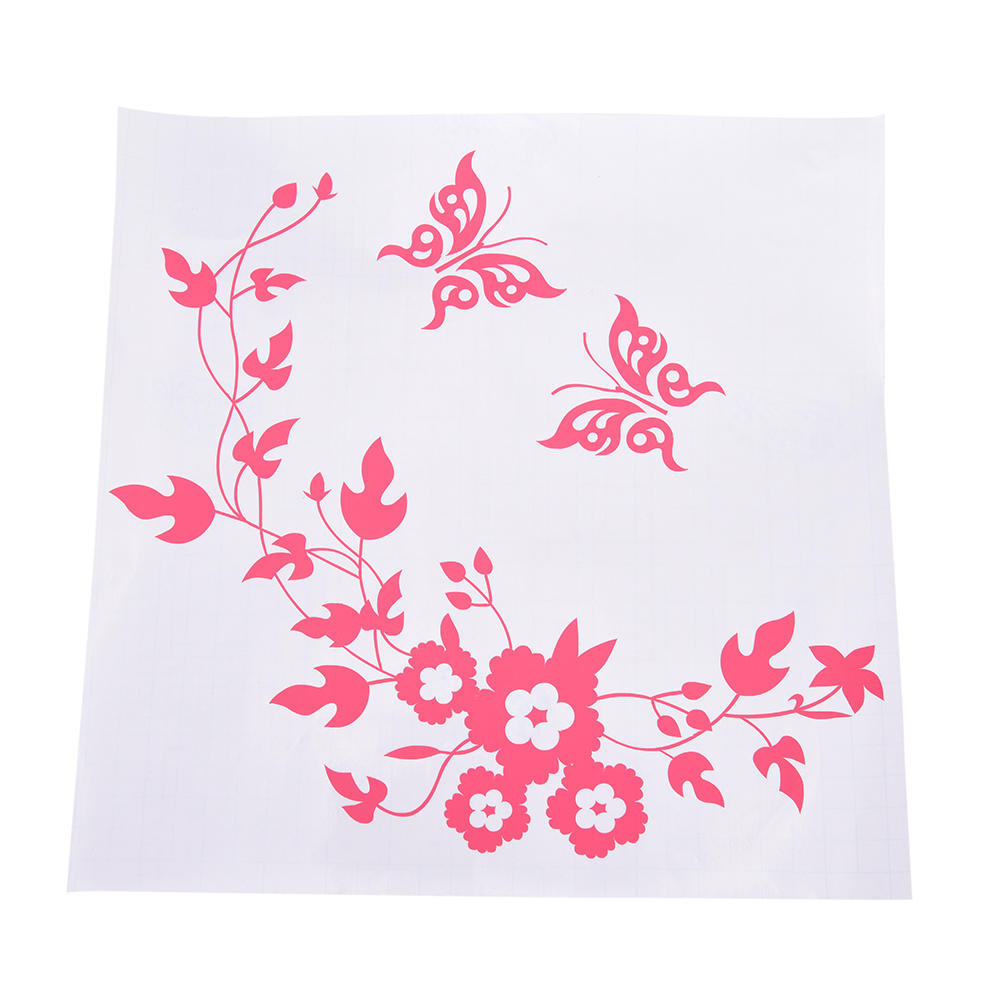 Flower Toilet Seat Wall Sticker Bathroom Decoration Decals Decor Butterfly
