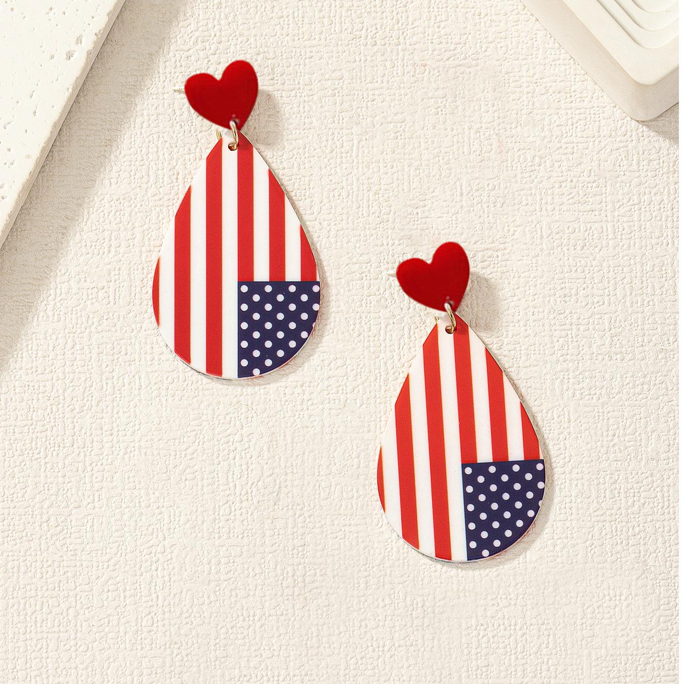Droplet earrings, earrings, Independence Day celebrations, love, decorative temperament, earrings, sexual craze