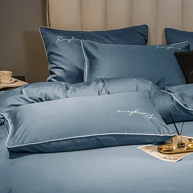 

Наволочка из 100% натурального хлопка, однотонная наволочка, высококачественная наволочка для здоровья, 2 шт., 48x75 см, наволочки королевского размера 48x75cm 2pcs светло-синий