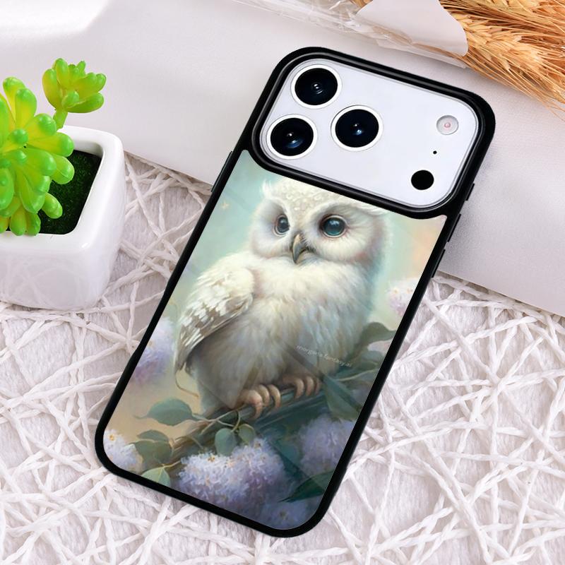 Animal Owl Phone Case for iPhone 17 Air 16 15 11 12 14 13 Pro Max Shockproof Cover
