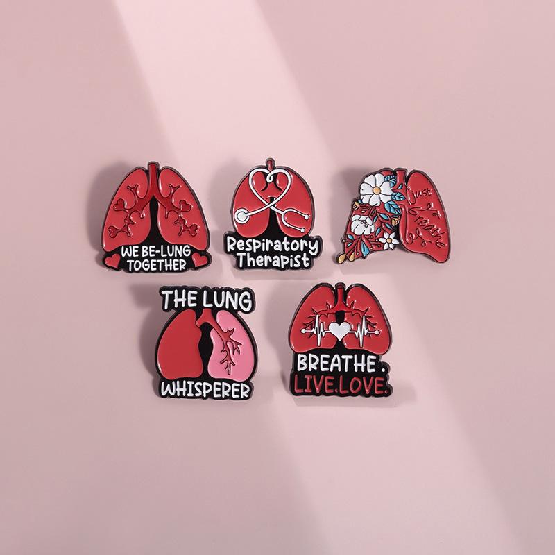 Medizinische Organ Emaille Pins Lunge Herz Gehirn Darm Brust Menschliche Meridiane Reversabzeichen Rucksack Schmuck Geschenke Für Mediziner Freunde