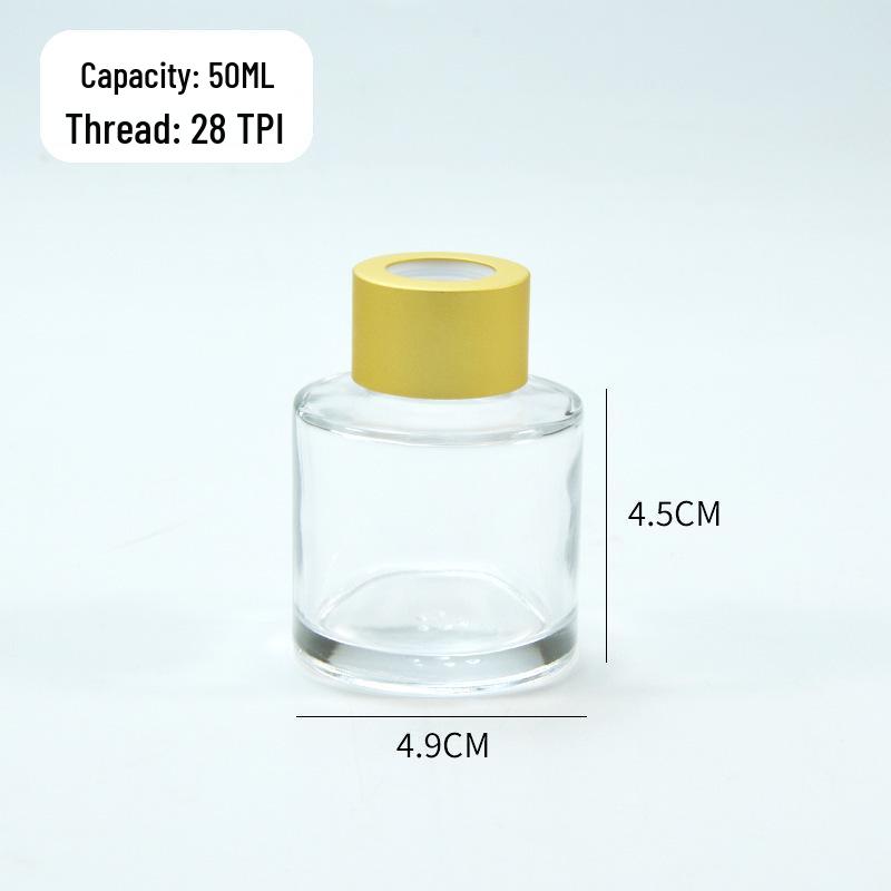 Aromatherapie-Glasflasche mit Rattanstäbchen, Flammelloser Diffusor, Reiseformat, Leer für Raumduft.