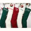 Custom Christmas Stocking Xmas Knitted Stockings with Name Holiday Decor Gift Christmas Family Gifts Santa Sack Kid Present Bag