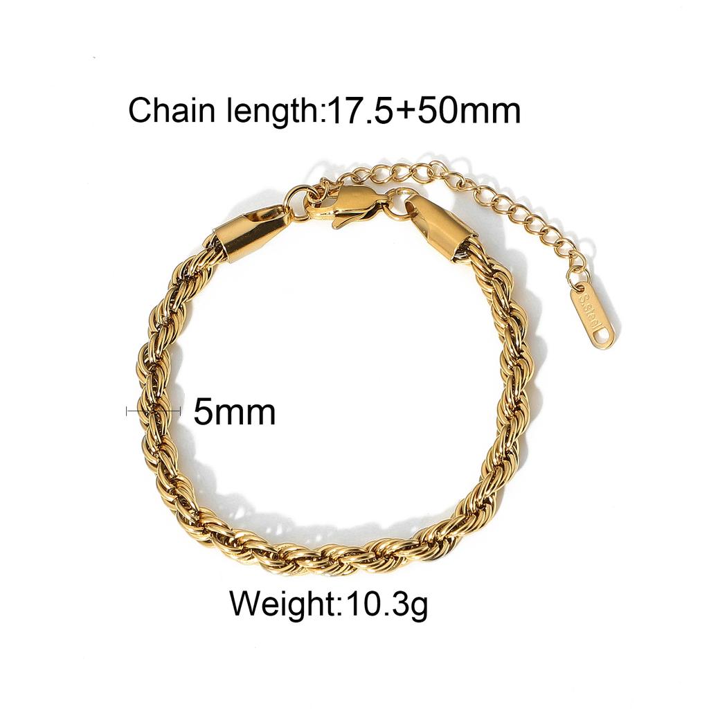 Yori Classic Double Layer Exquisite Chain Stainless Steel Bracelet Men Women Charm Summer Beach Trendy Chic Jewelry