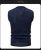 Men's V-Neck Trendy Knit Sweater Vest - Autumn/Winter European & American Style Pullover