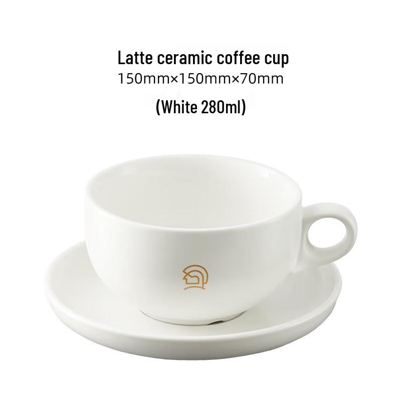 Hero Ceramic Latte Cup with Saucer