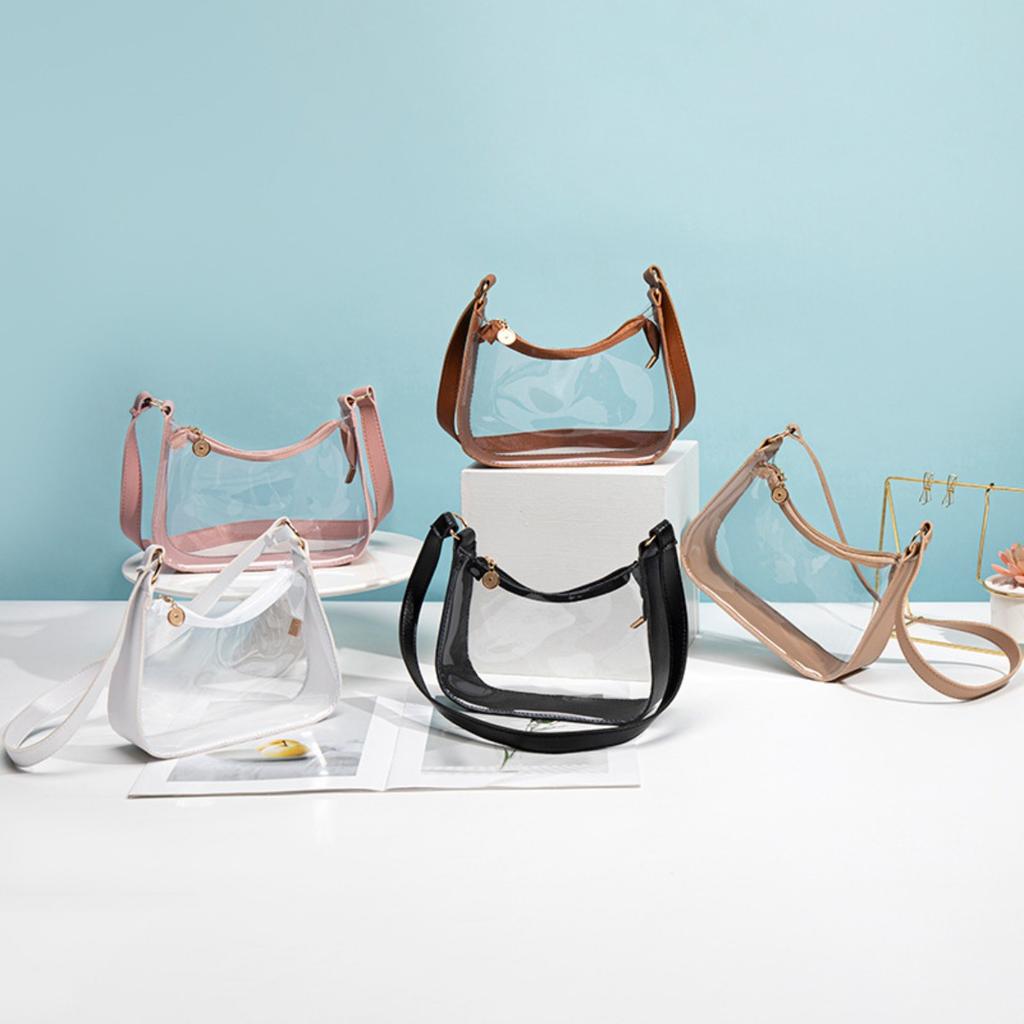 Transparente Handtasche, Minimalistisch, Unterarmtasche, Damenhandtasche, Vielseitige Umhängetasche