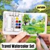 Small  Watercolor Paint Set With Picture Book, With Paint For Beginners,