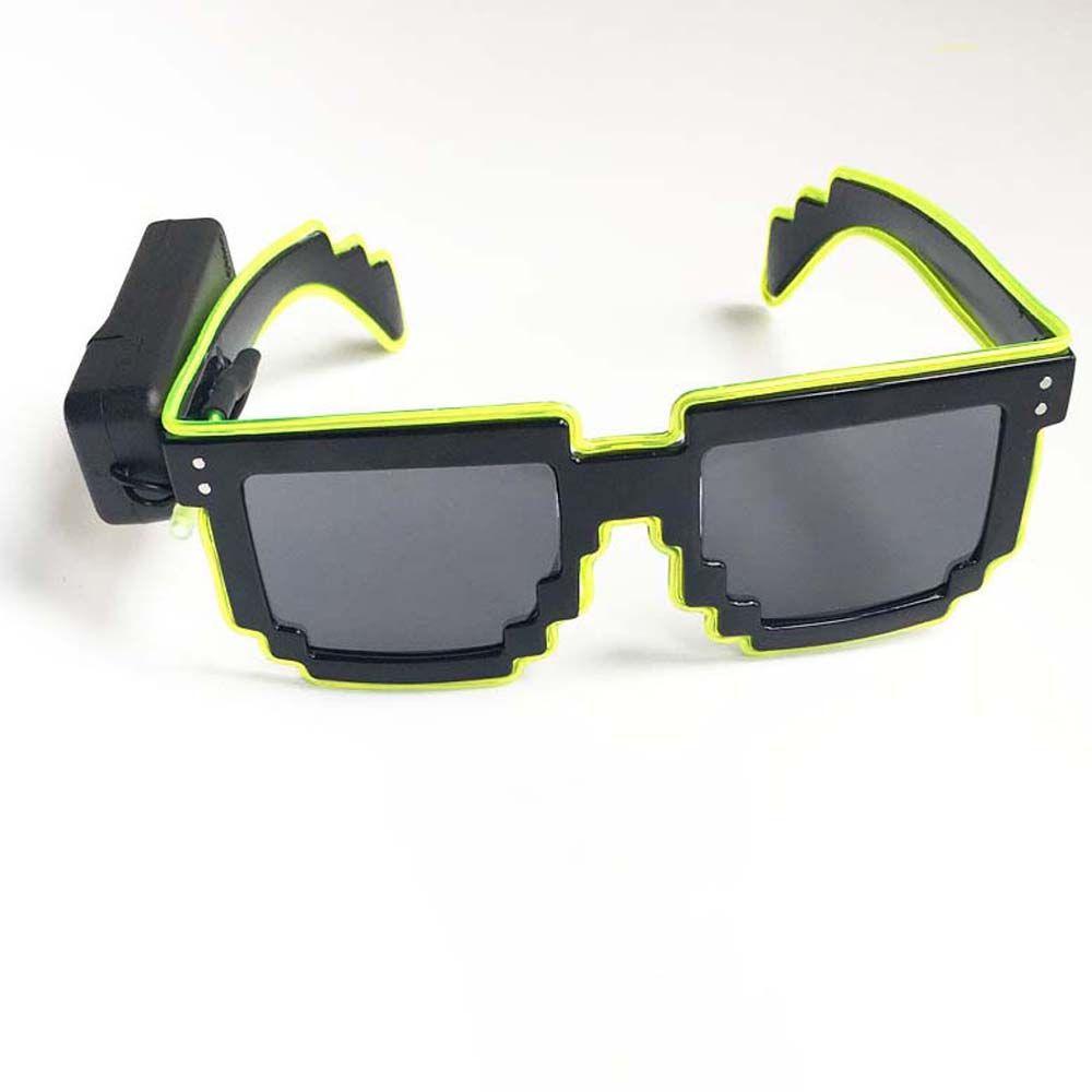 Halloween Eyeglass Led Light up Glasses Glowing Sunglasses LED Luminous Glasses Mosaic Glasses