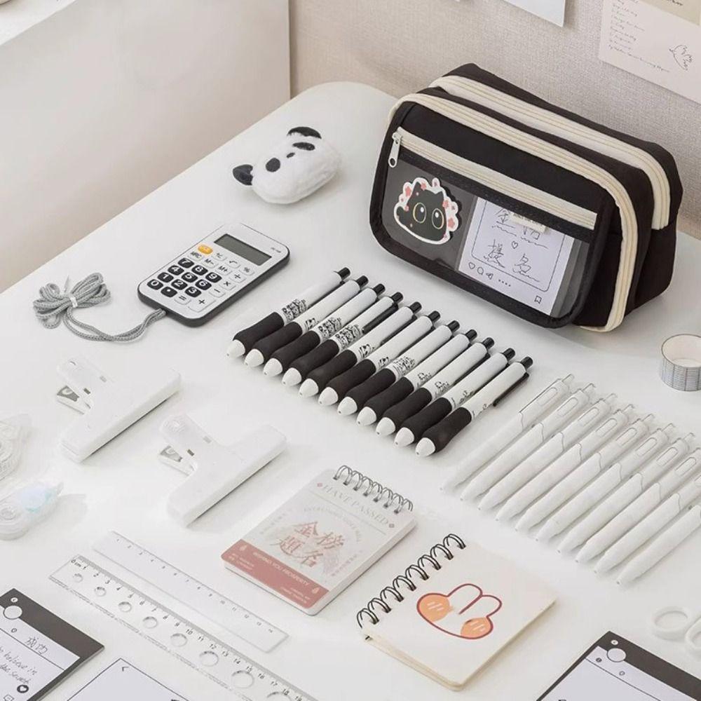 Large Capacity Pencil Case Transparent Pencil Box High Quality Stationery Organizer  School Office